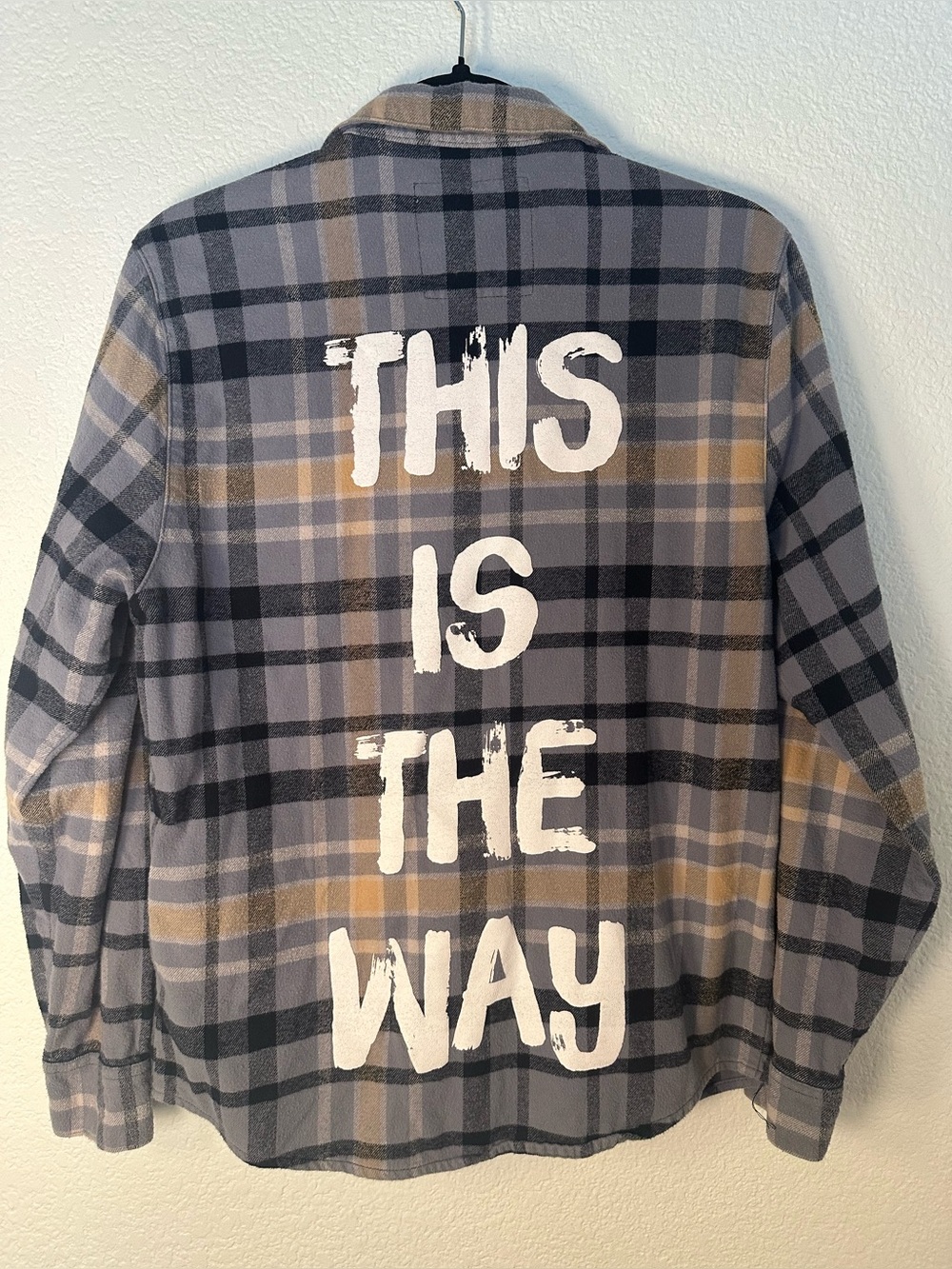 Star Wars Cakeworthy Grogu Baby Yoda Plaid Flannel Shirt Small This Is The Way